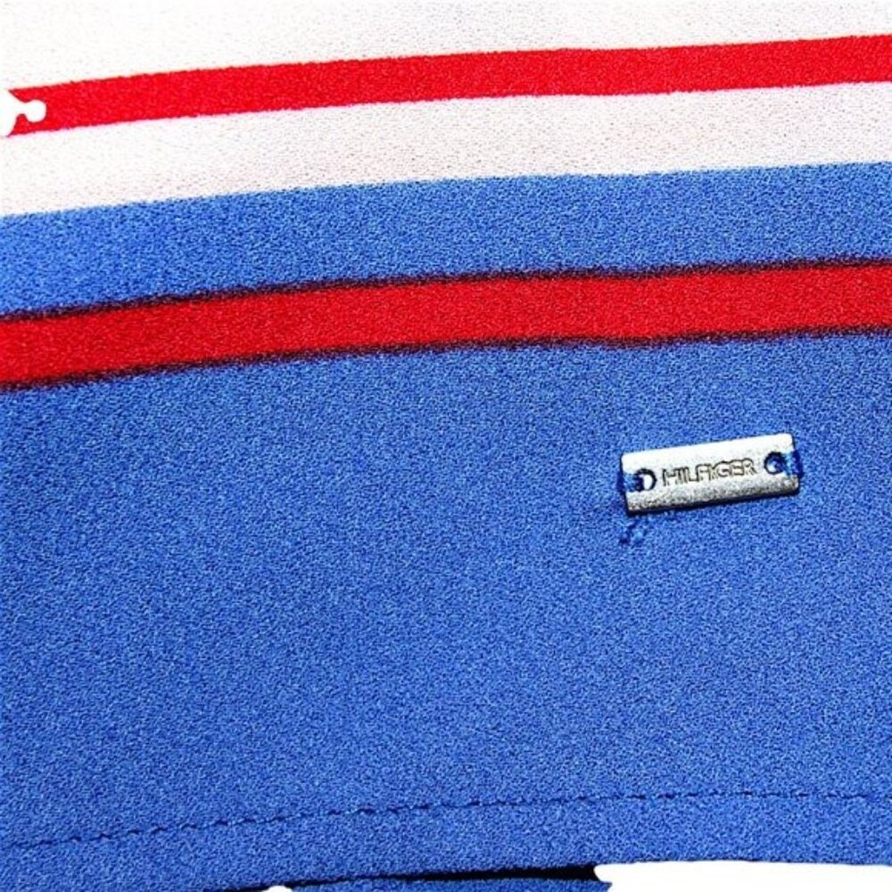Tommy Hilfiger XL Floral Border Tank Top Sleeveless Red Blue White Preppy - Picture 7 of 7